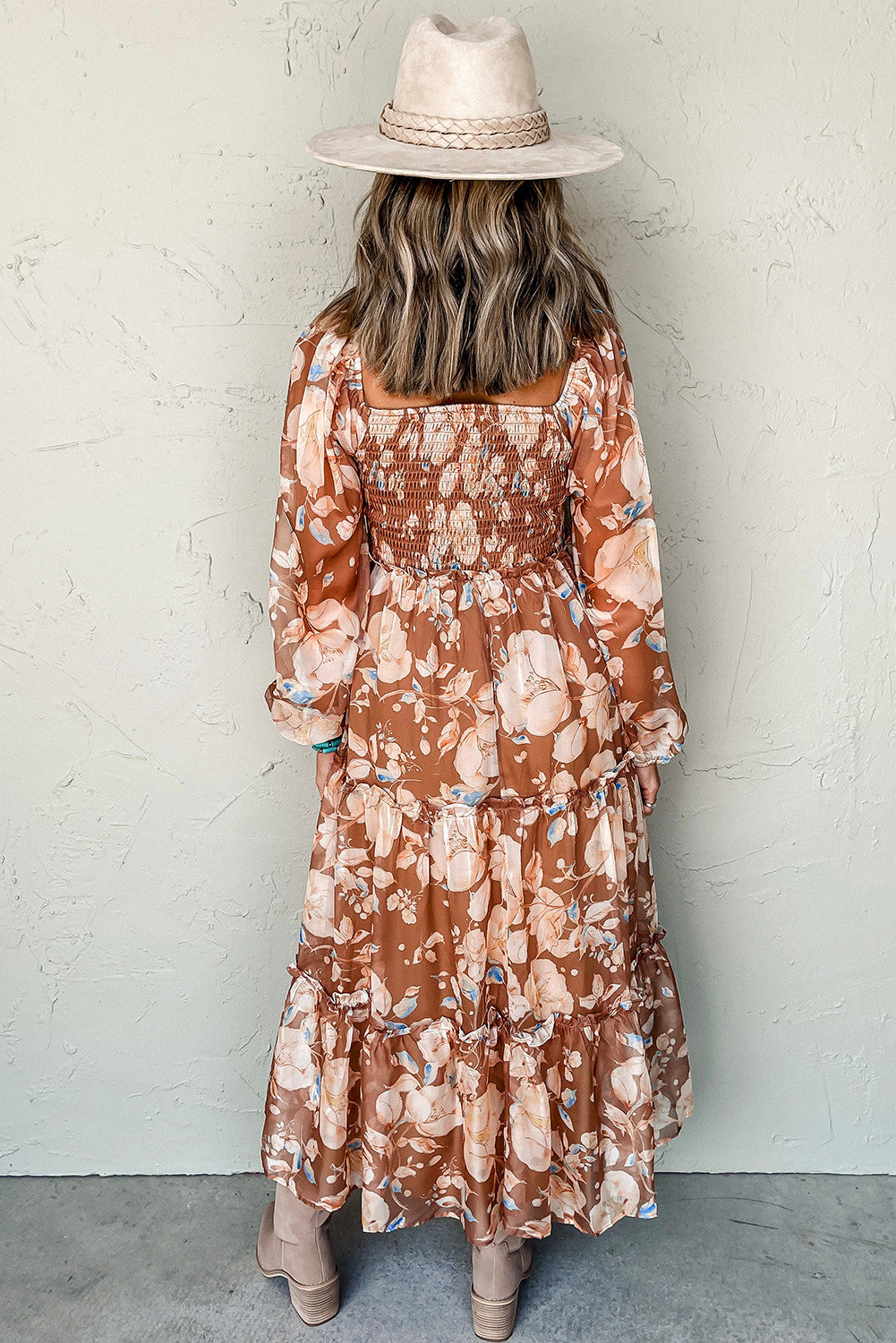 Brown Floral Maxi