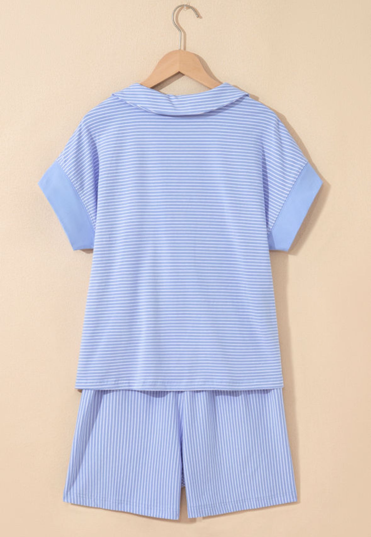 Sky Blue Striped Set