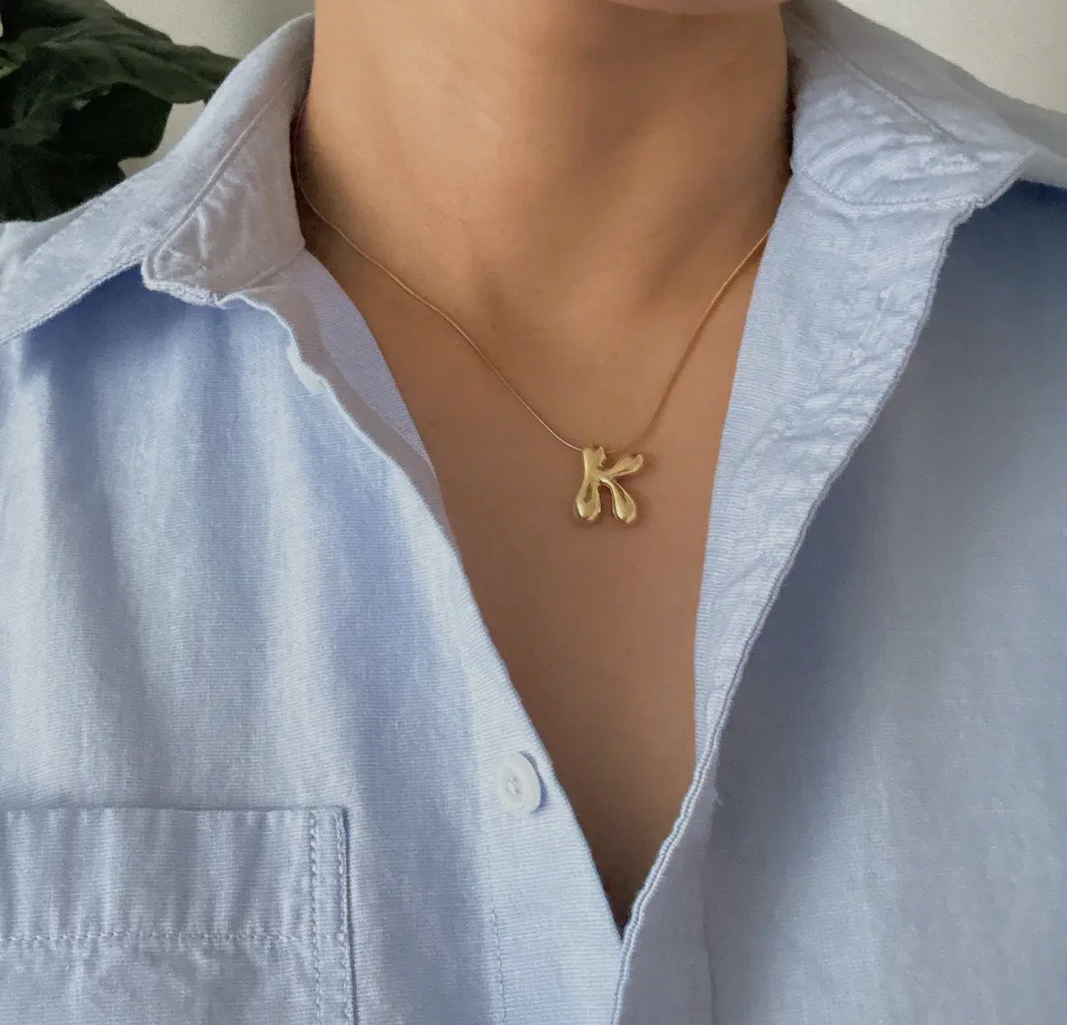 Balloon Letter Initial Necklaces