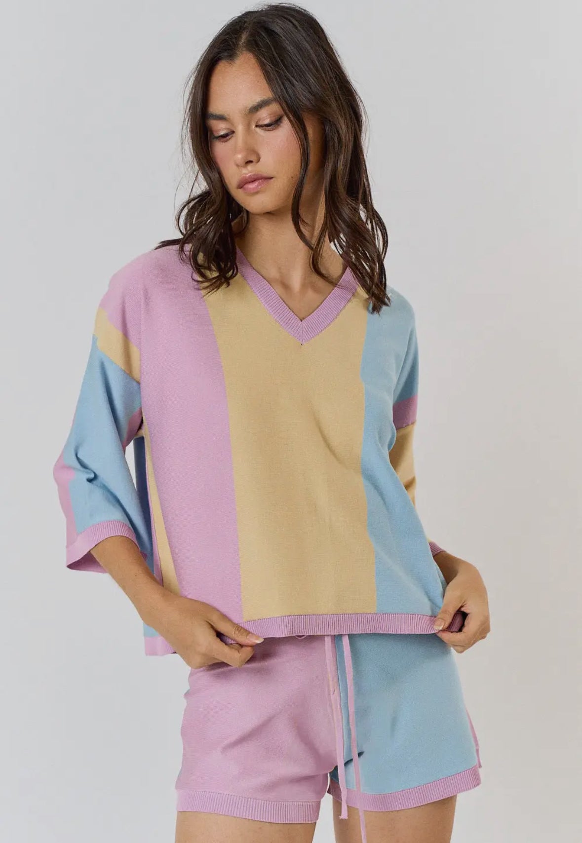 Spring Colorblock Top + Bottom Set
