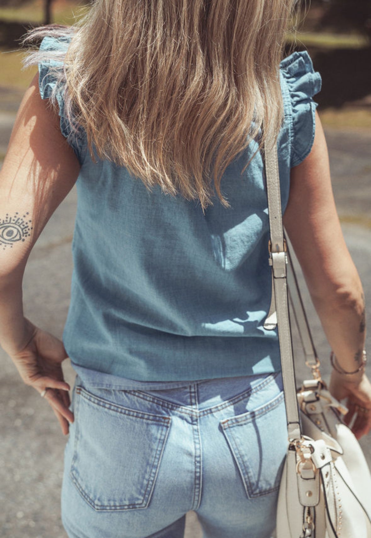 Beau Blue Chambray Top