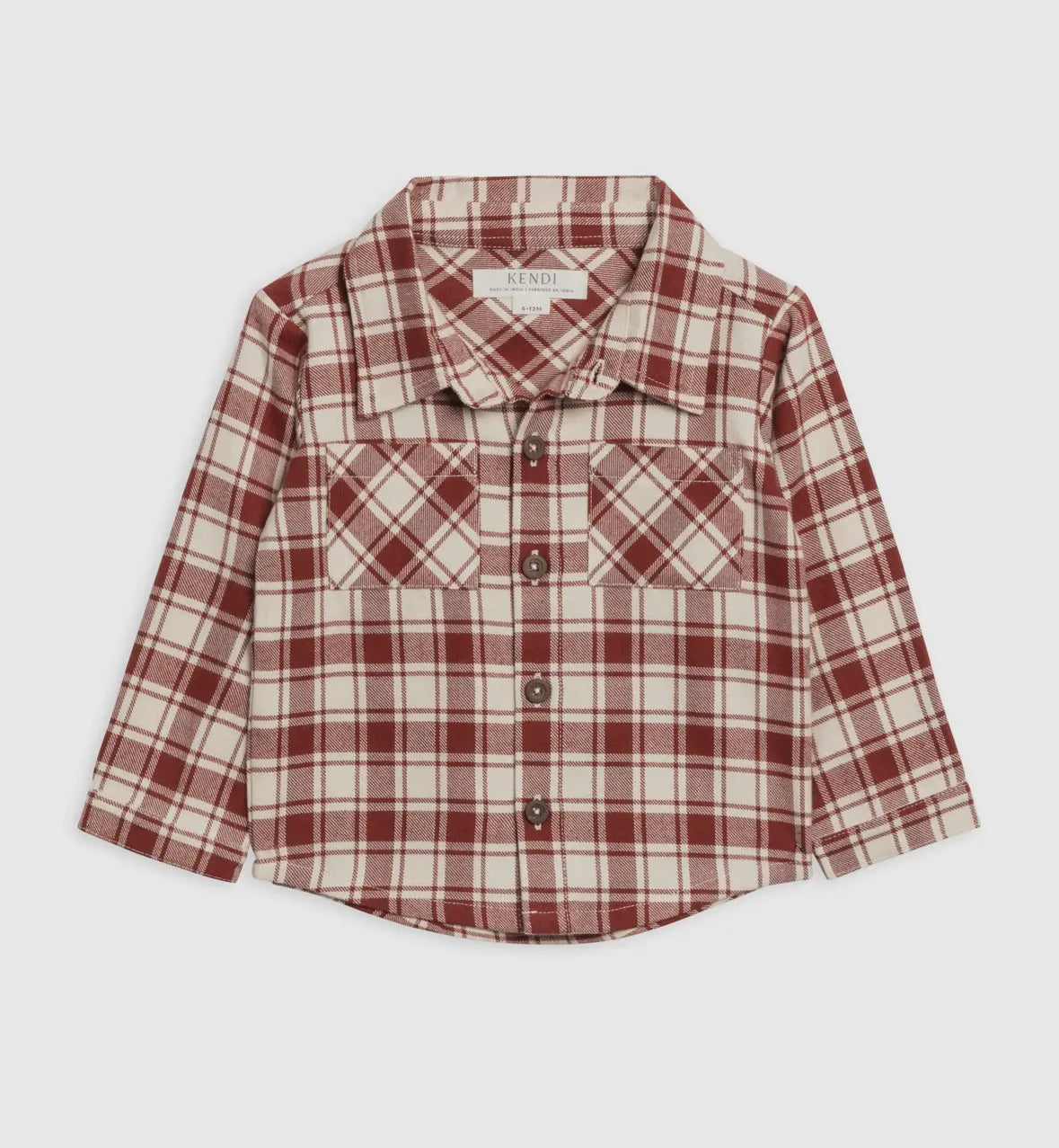 Garnet Plaid Lev Flannel Button Up