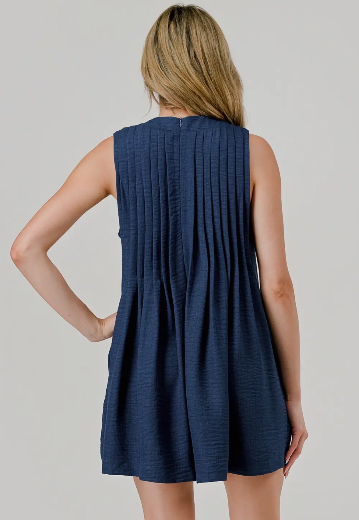 Emmy Pleated Tie Front Romper