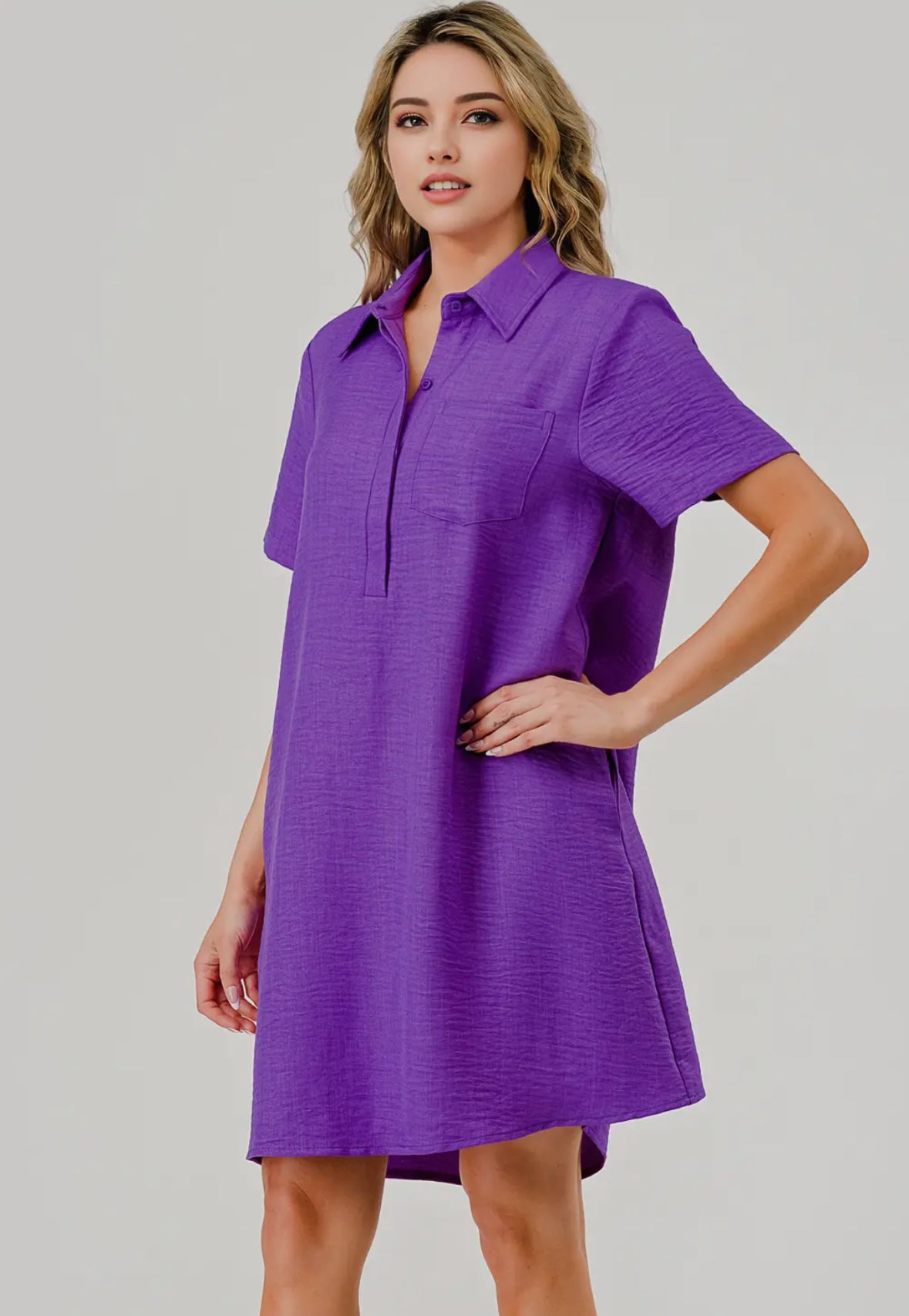 Ellie Purple Shift Dress