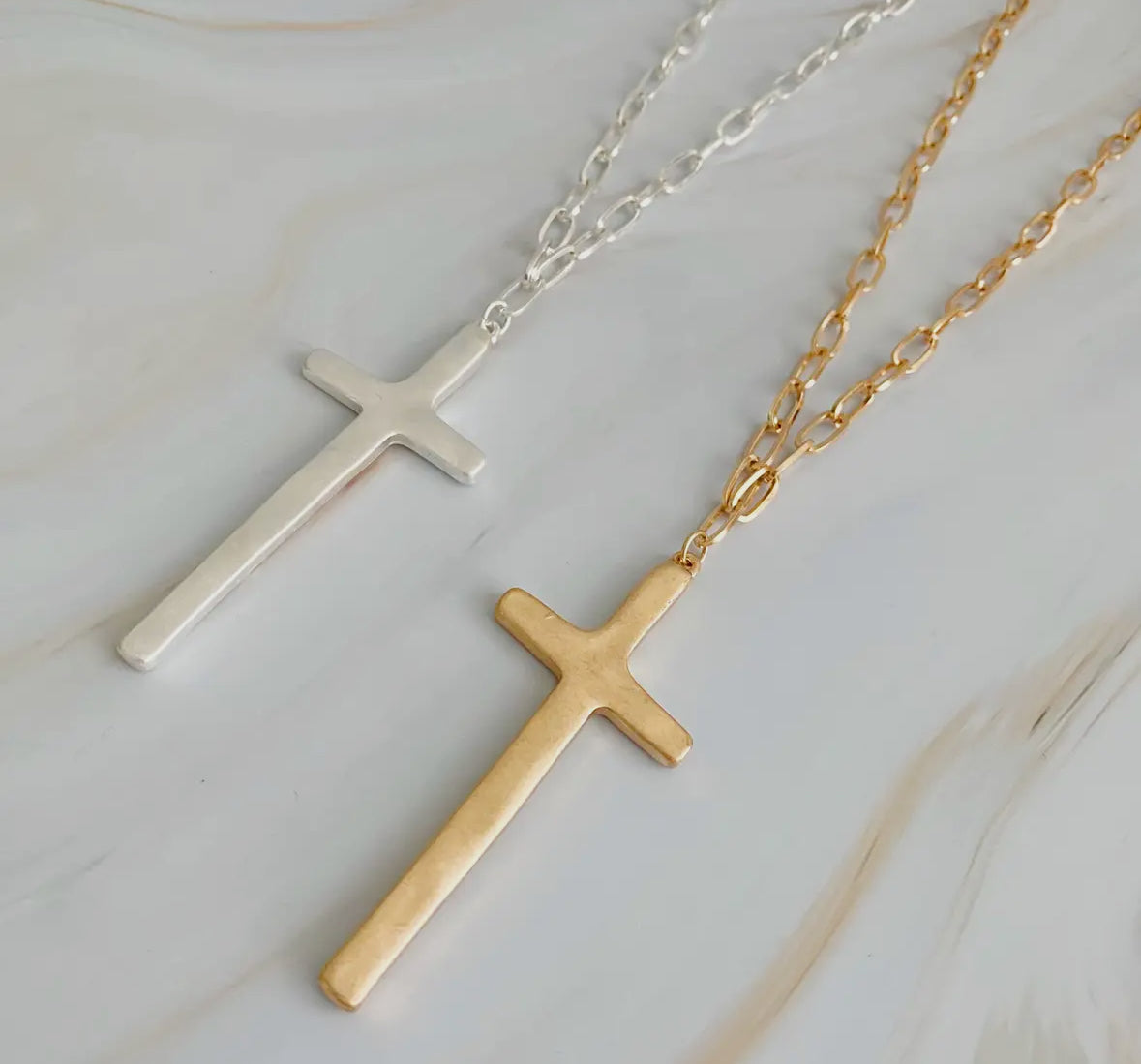 Hammered Long Cross