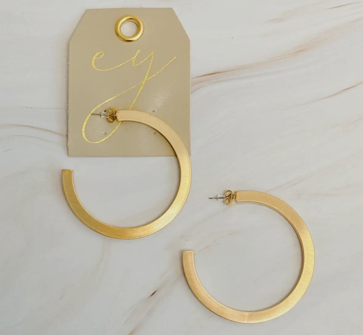 Round Gold Luxe Earrings