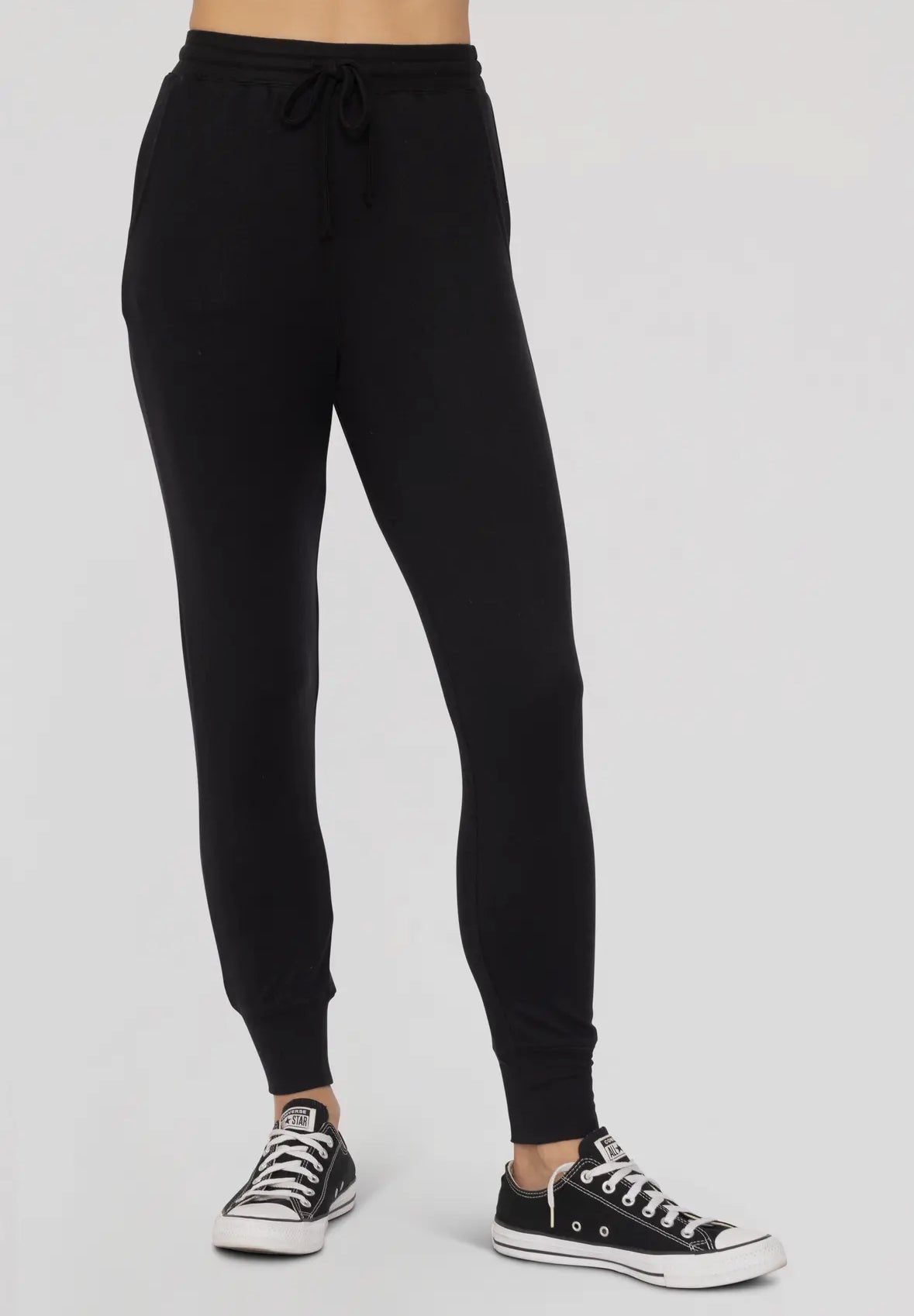 Black Brushed Hacci Joggers