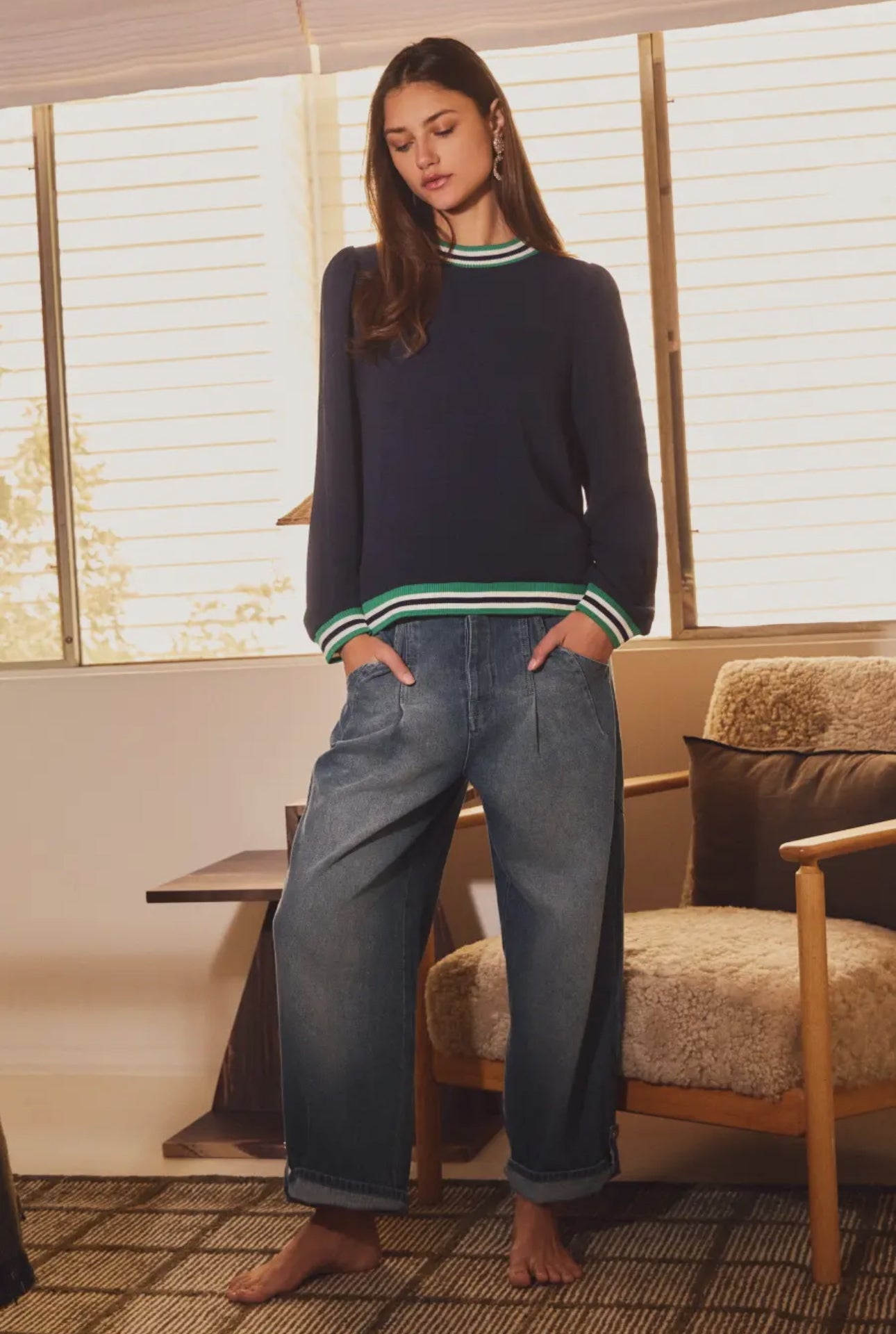 Mock Neck Knit Top