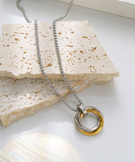 Gold Silver Twist Necklace