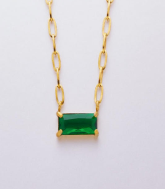 Rectangle Stone Necklace