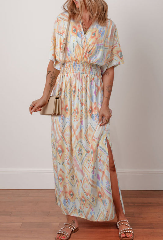 Geo Print Maxi Dress