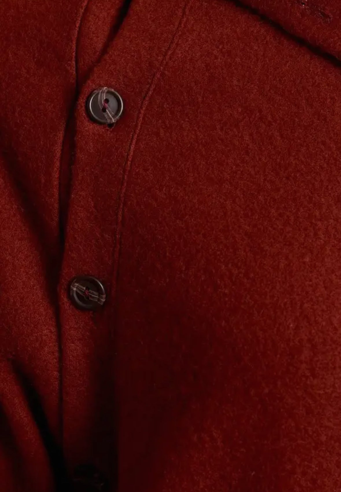 Rust Button Placket Sweater