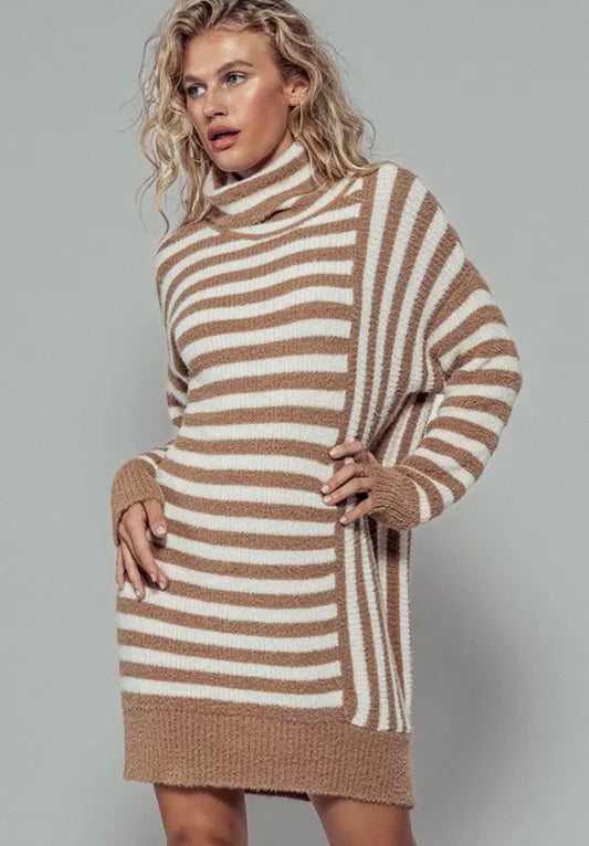 Redirection Striped Sweater Dress