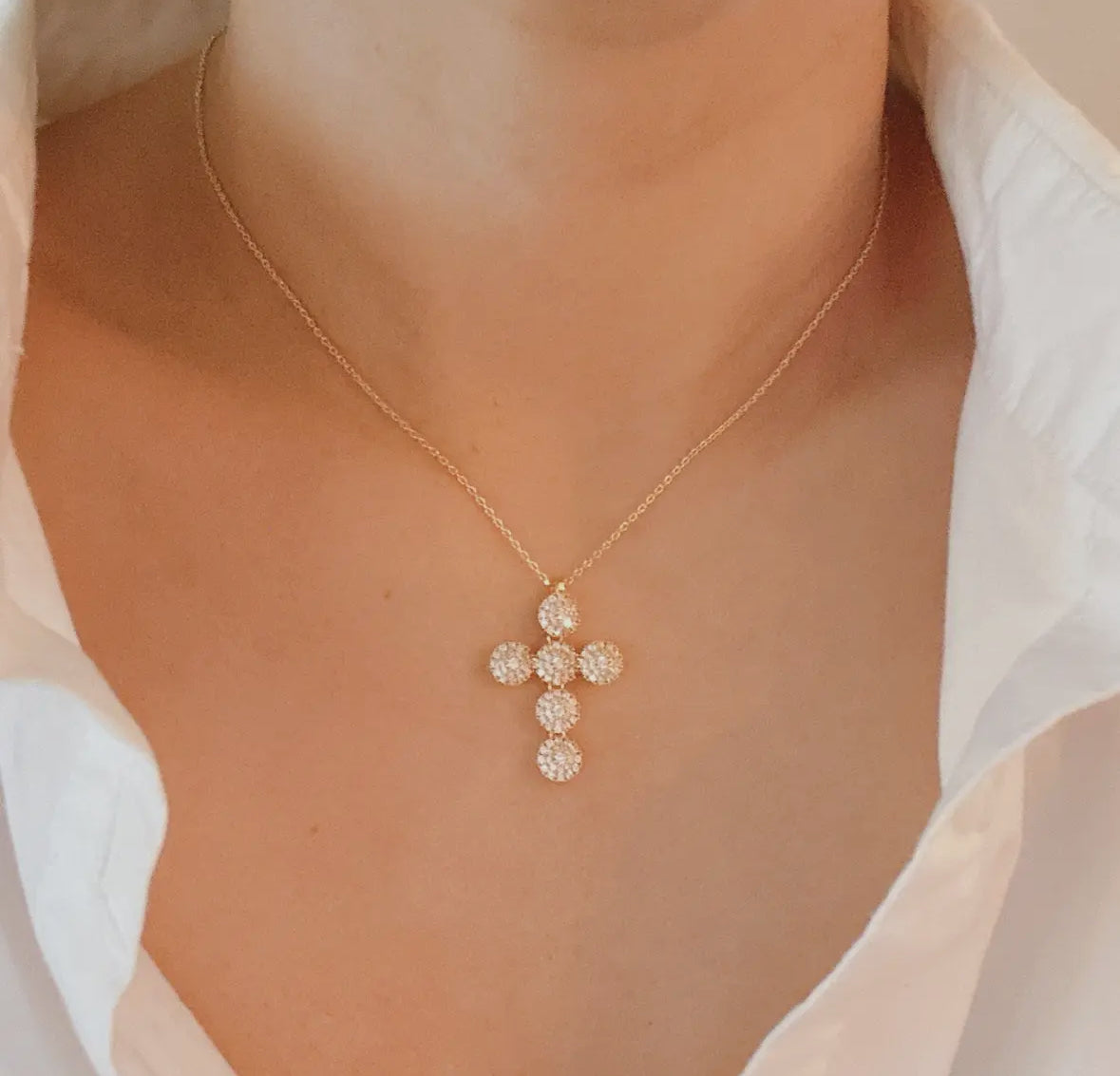Glitzy Cross Necklace