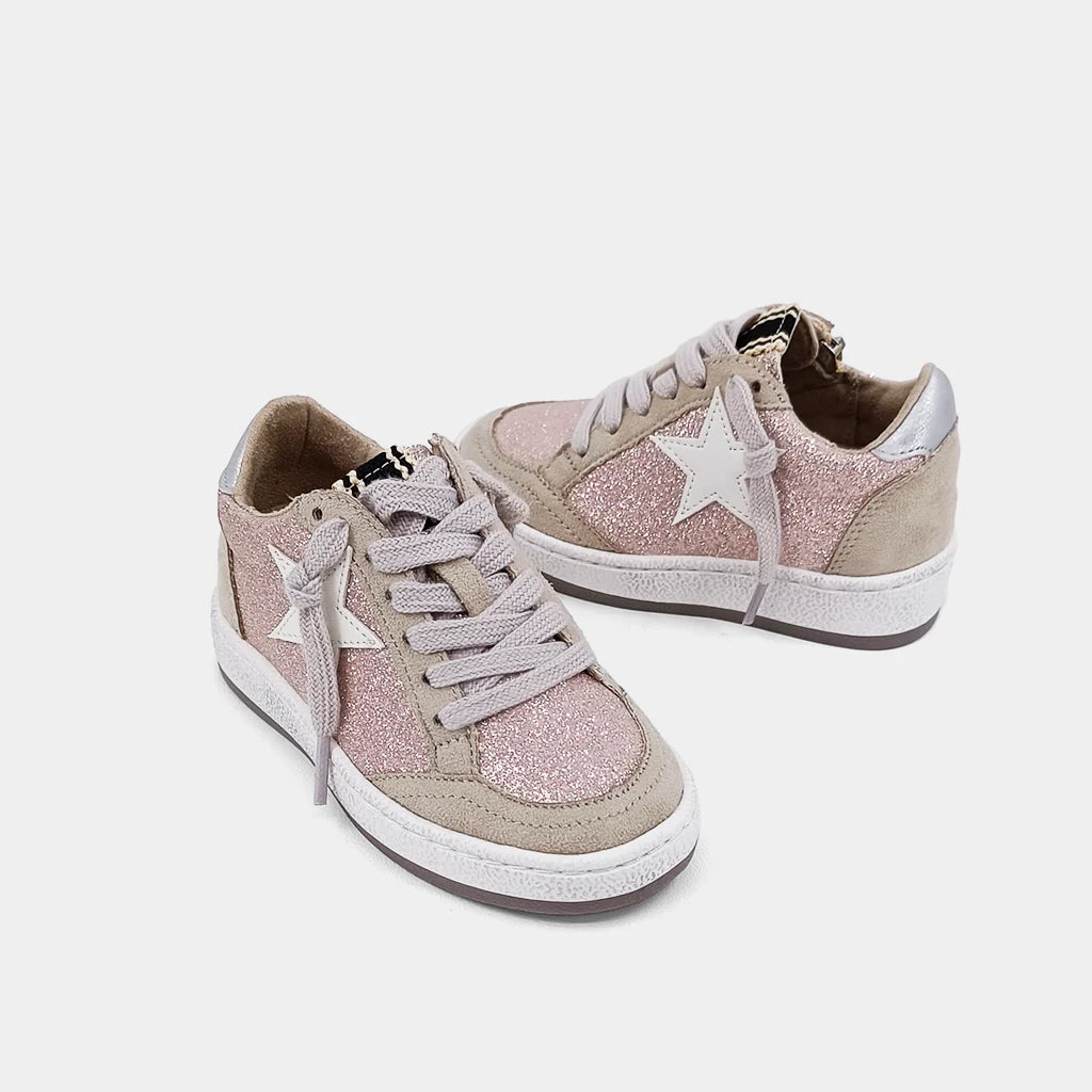 Kids Paz Champagne Glitter Sneaker