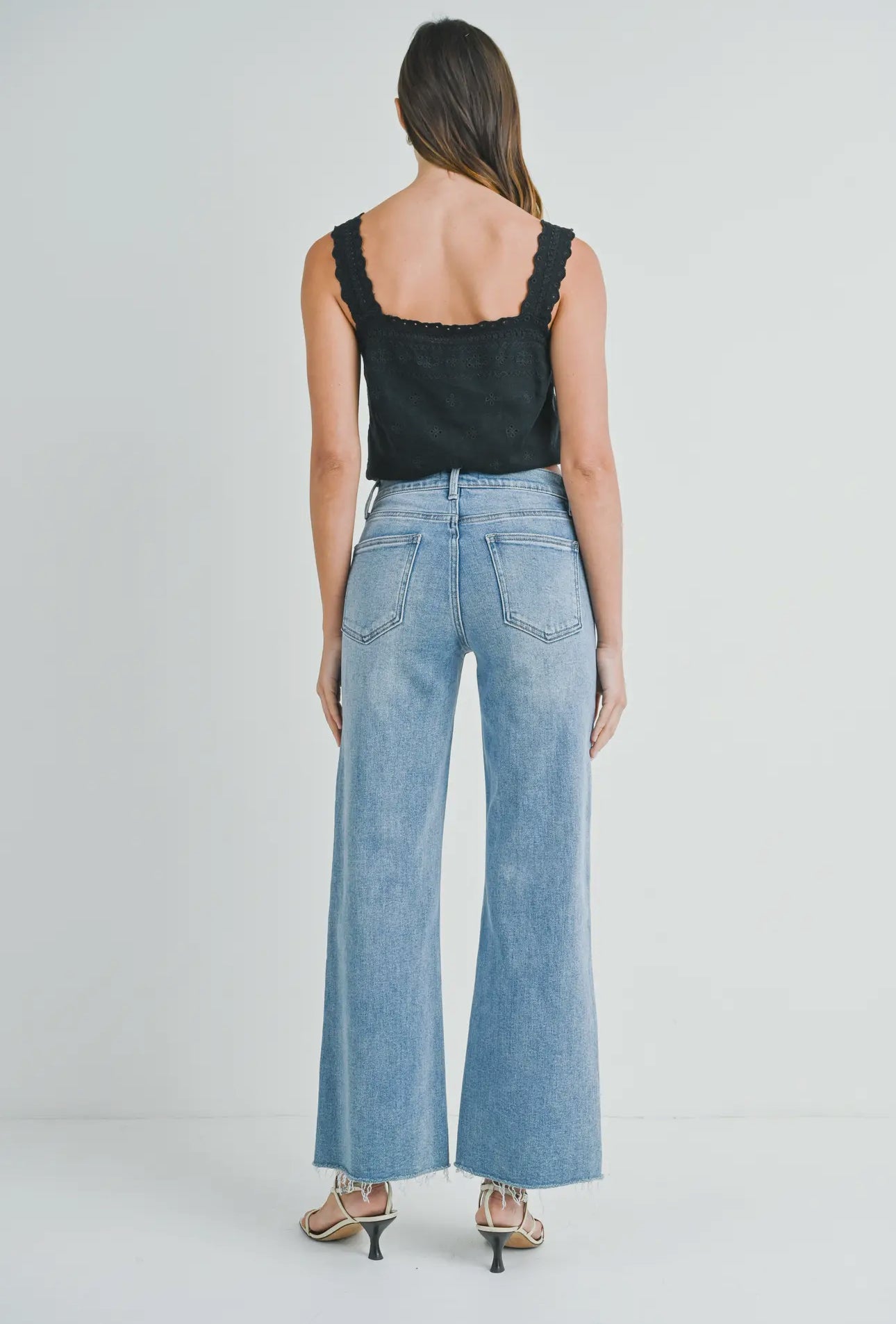 Medium Wash Wide Leg Jeans