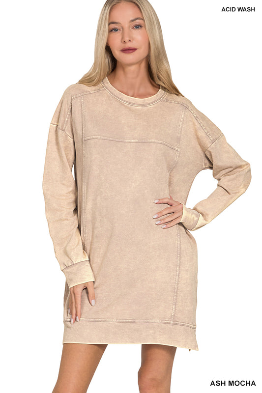 French Terry Acid Washed Dress
