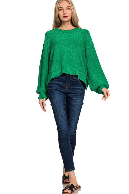 Oversized Balloon Sleeve Sweater