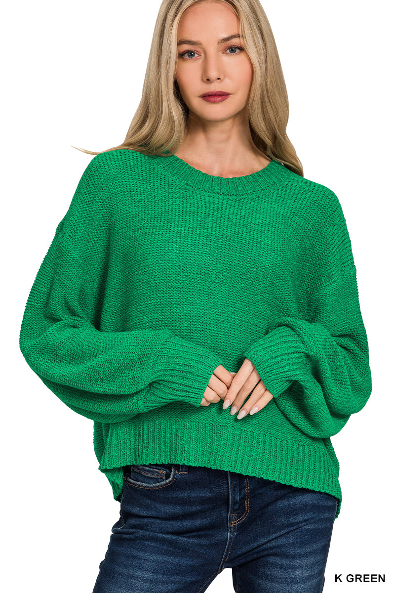 Oversized Balloon Sleeve Sweater
