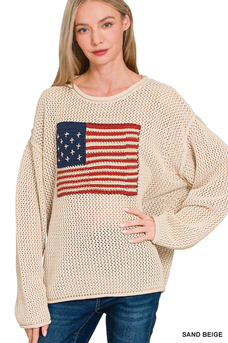 American Flag Sweater