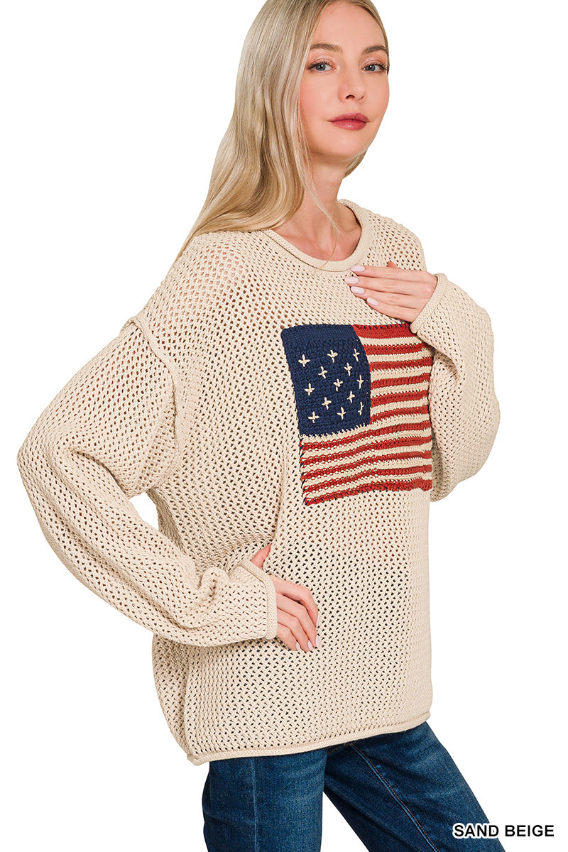 American Flag Sweater