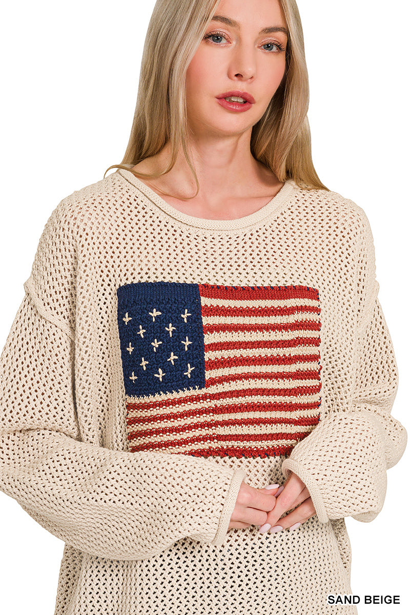 American Flag Sweater