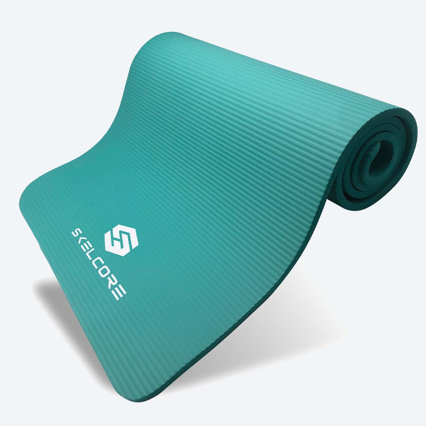 Extra Long Thick Exercise Mat with Carrying Strap - Teal
