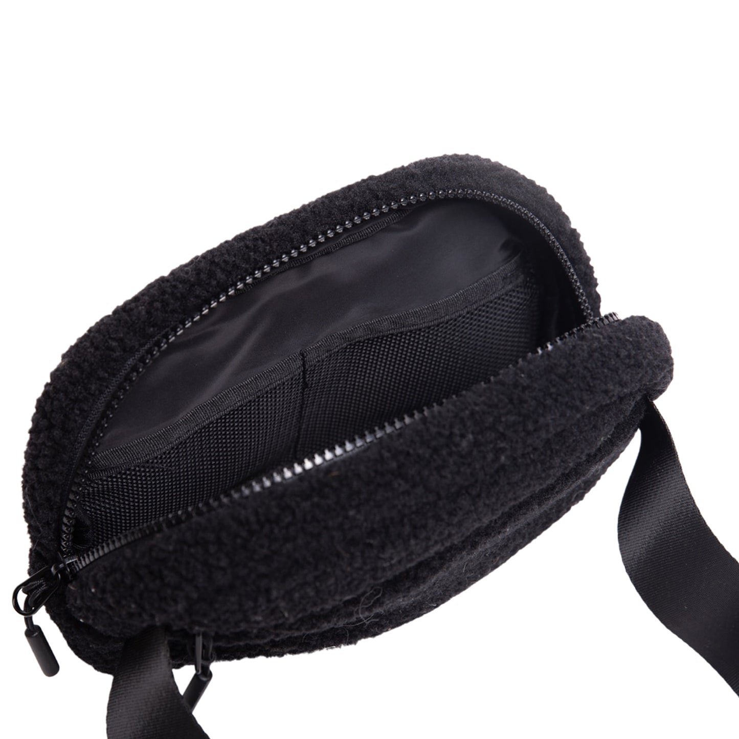 Black Quinn Sherpa Belt Bag